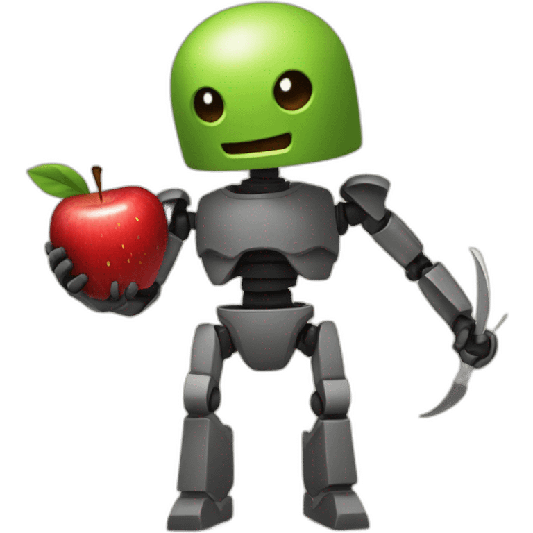 Bugdroid stabs Apple emoji