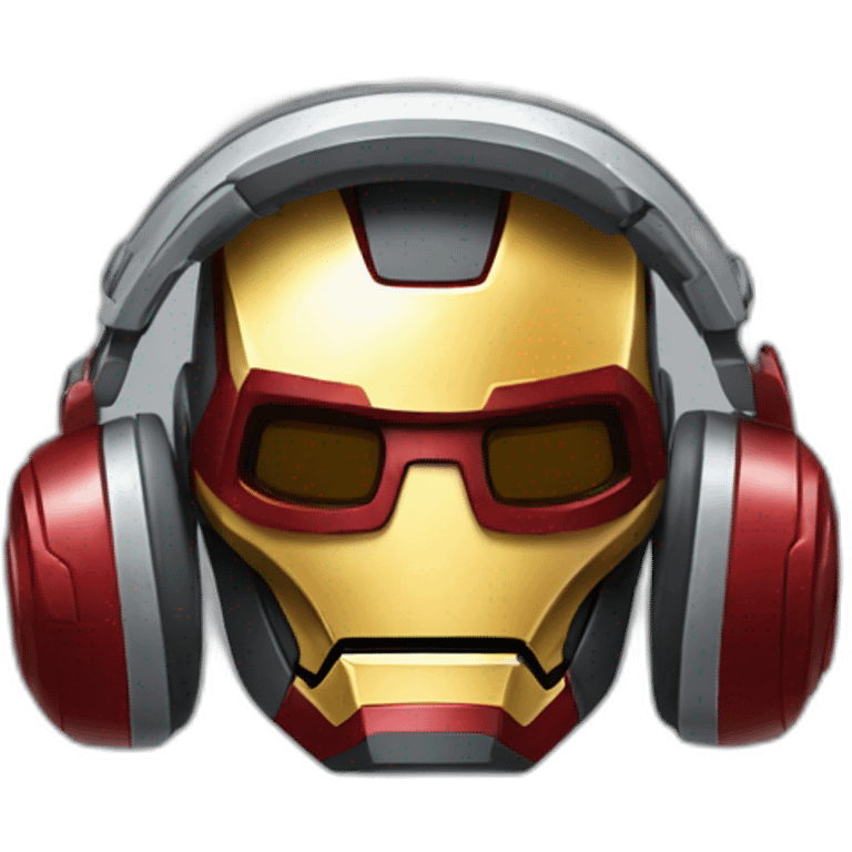 iron man wear headset emoji