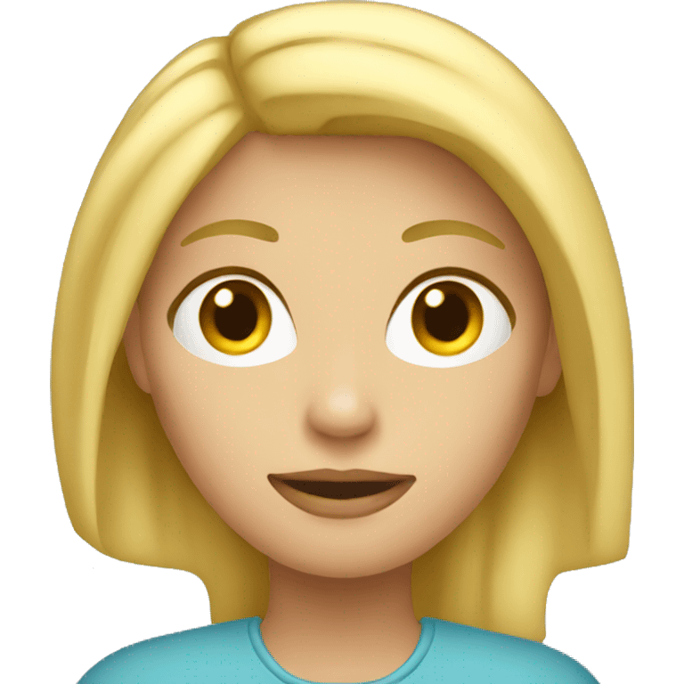 Femme blonde ordinateur emoji