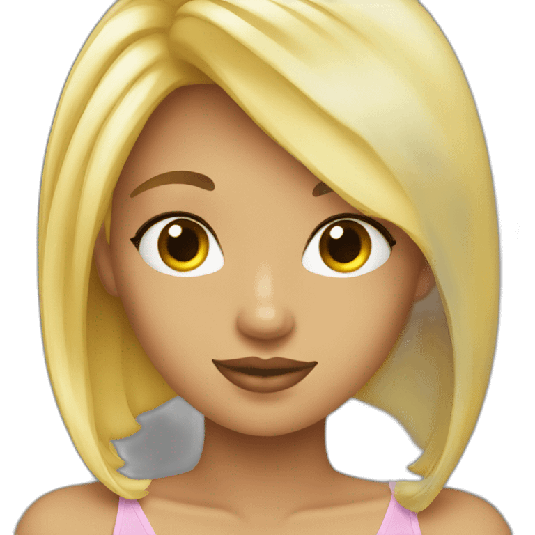 Sexy blond girl emoji