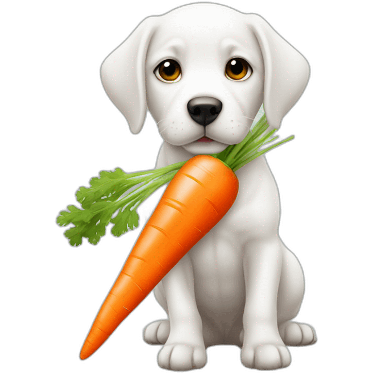 white-puppy-carrot emoji