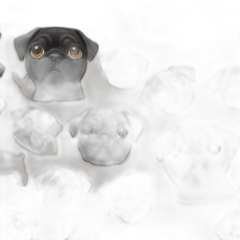 Black Pug emoji