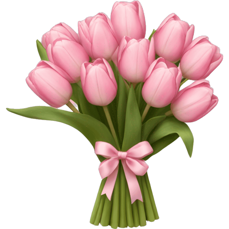 light pink tulip bouquet  emoji