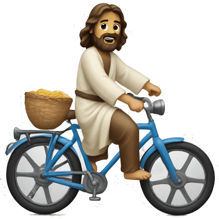 Jesus riding bike  emoji