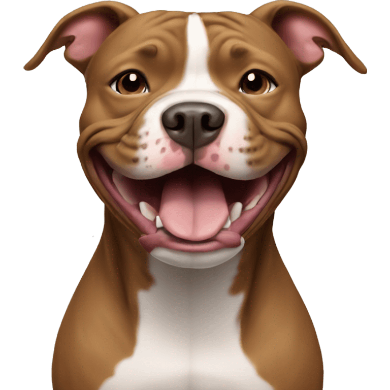 Pitbull with smile  emoji