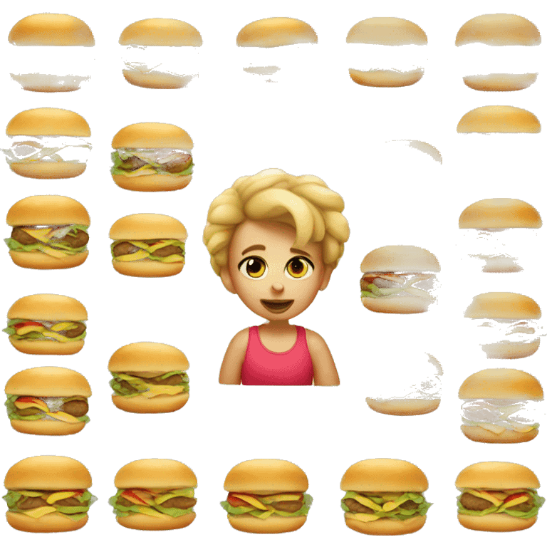 Small chick in between hamburger buns emoji