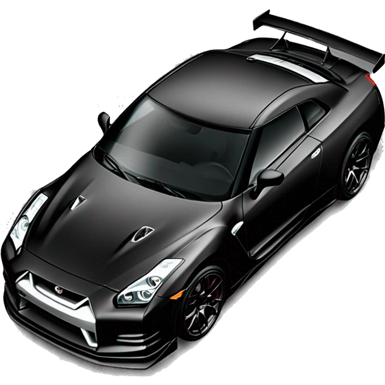 jdm car similar to nissan gtr r35, black color emoji