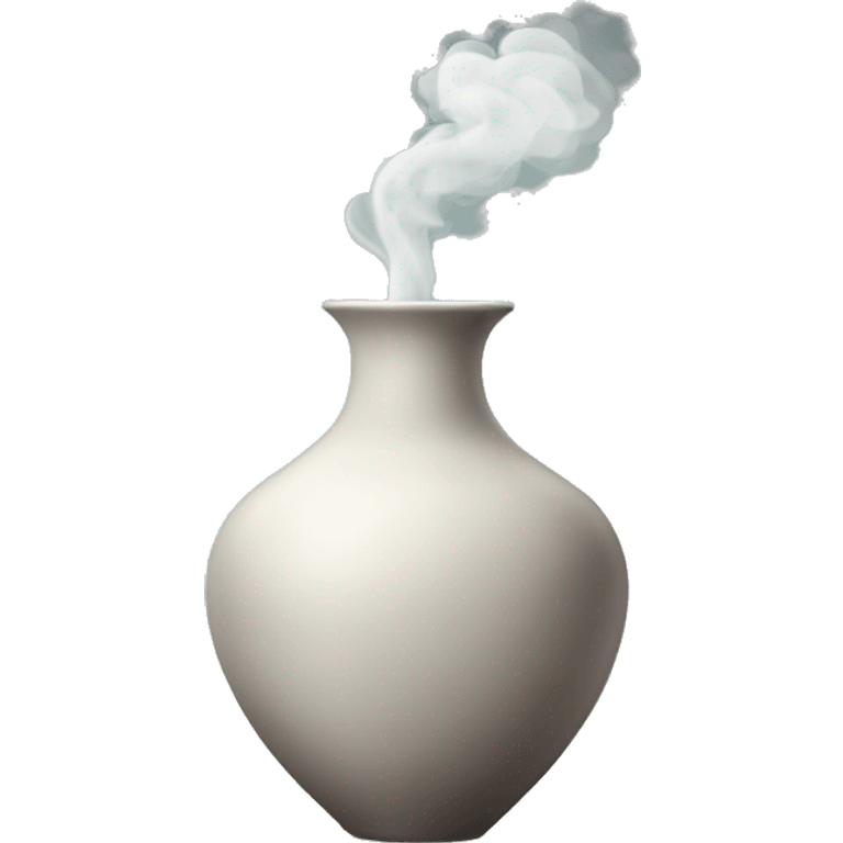 vase with smoke coming out of it's  emoji