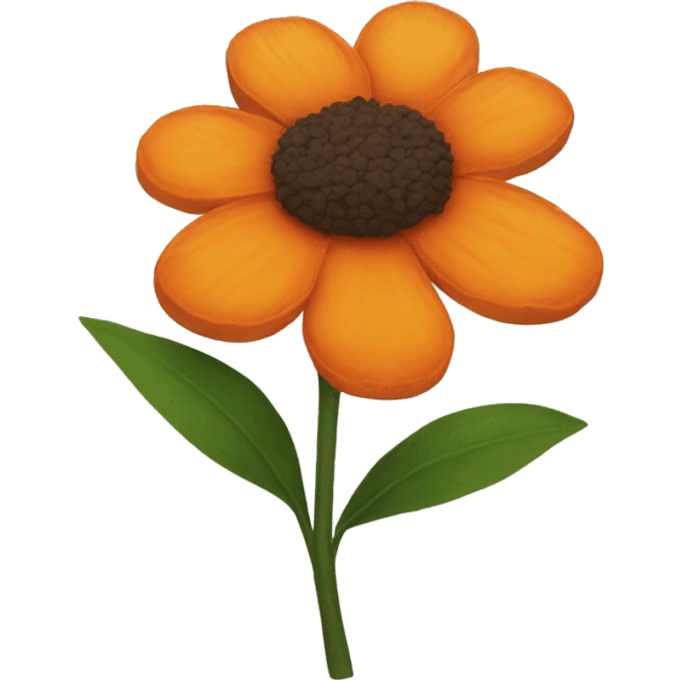 orange burnt flower emoji