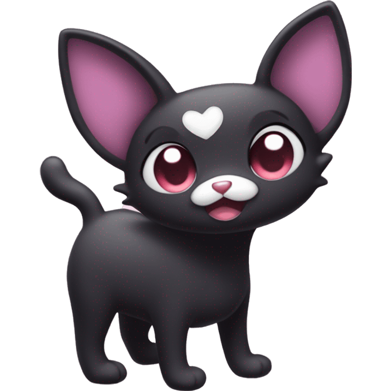 kuromi with heart eyes emoji