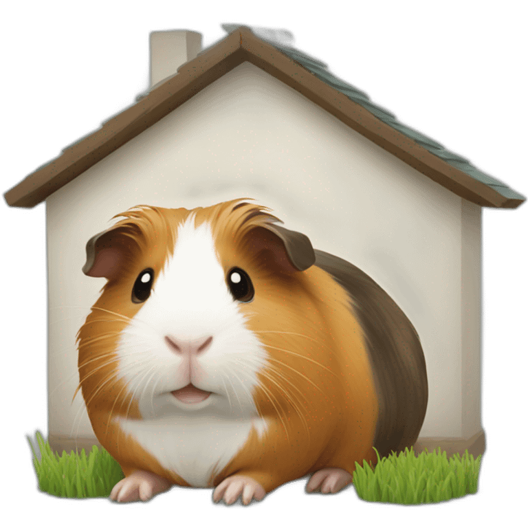 Guinea pig and house emoji