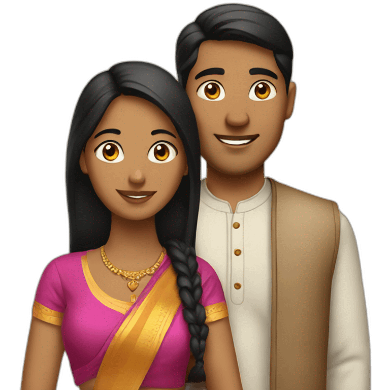 indian asian couple emoji