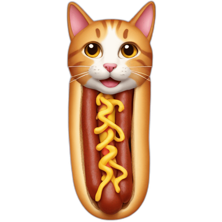 Hotdog cat emoji