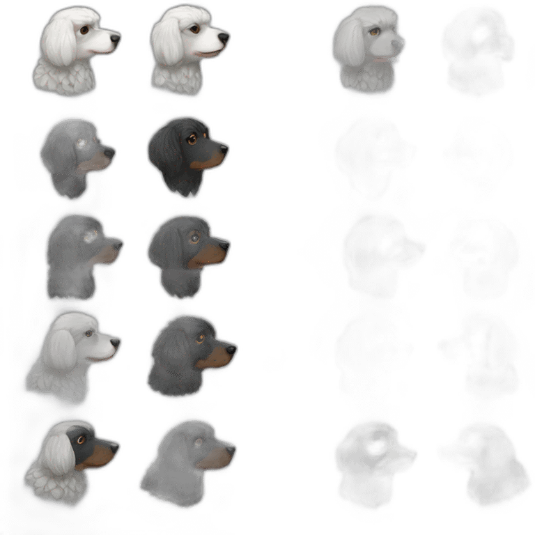 barbet black short white emoji