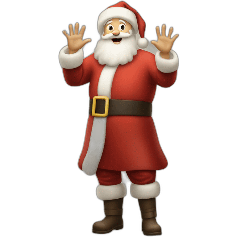 Full height Actively gesturing with hands pale skin Santa Claus emoji