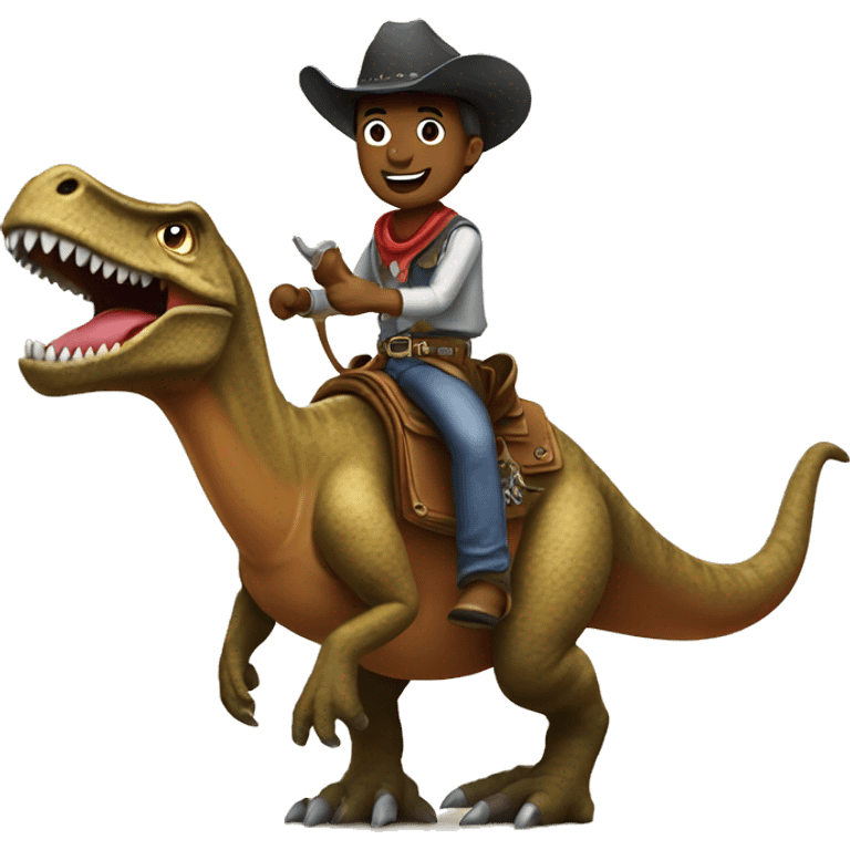 Cowboy riding a dinosaur  emoji