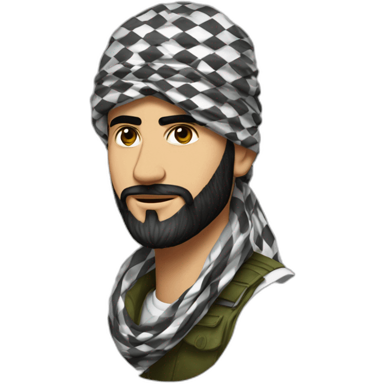 gaza brave rebelion barber keffiyeh emoji