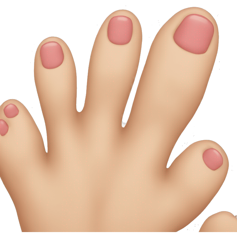 five human toes emoji