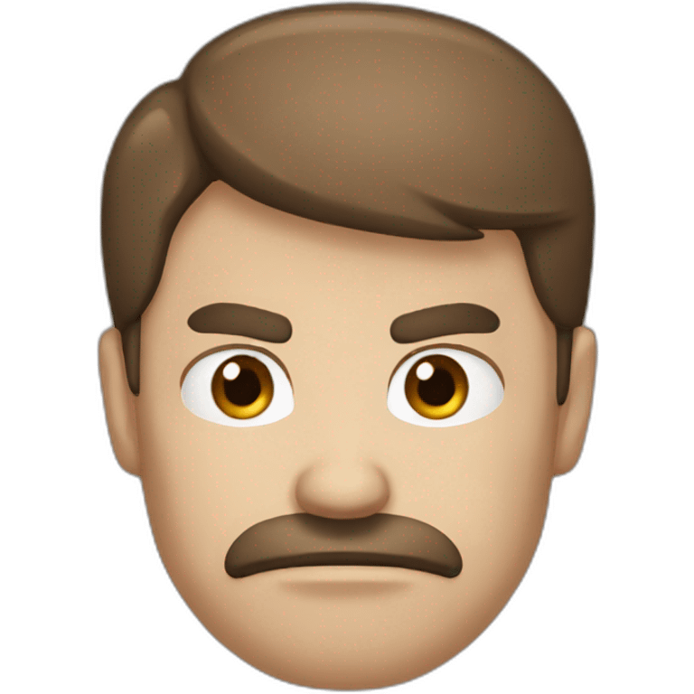 angry boss - brown hair emoji