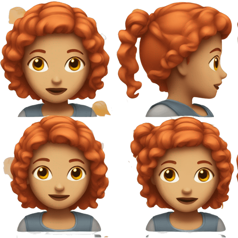 Girl with red hair emoji