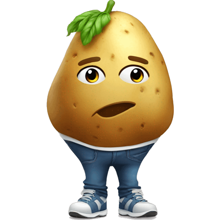 a potato wearing a tshirt  emoji