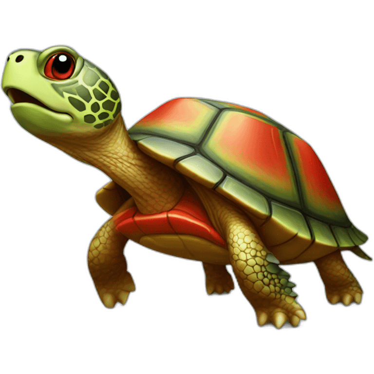 turtle with red shell emoji