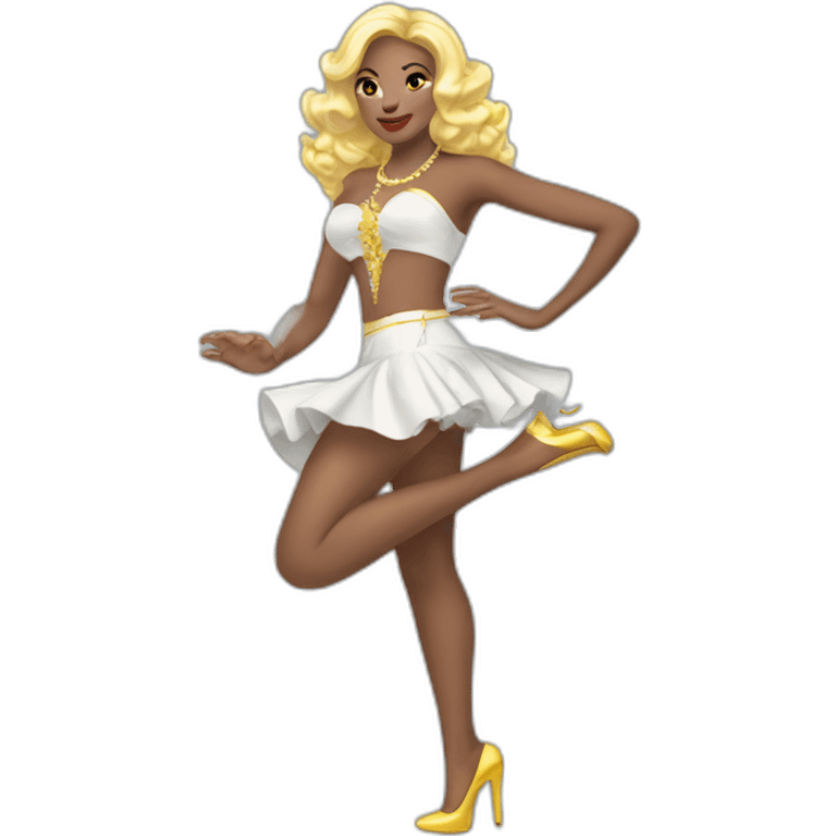 Divine wearing cha cha heels emoji