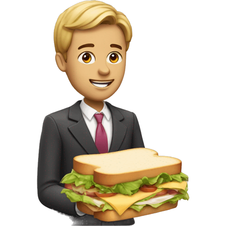 Rich person eating a sandwich  emoji