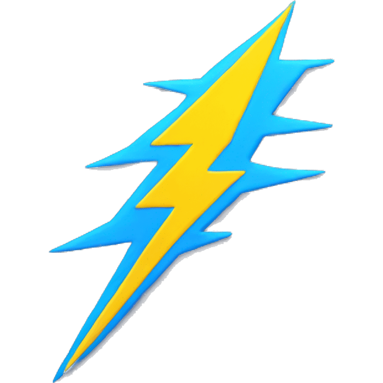 Lightning bolt yellow and blue emoji