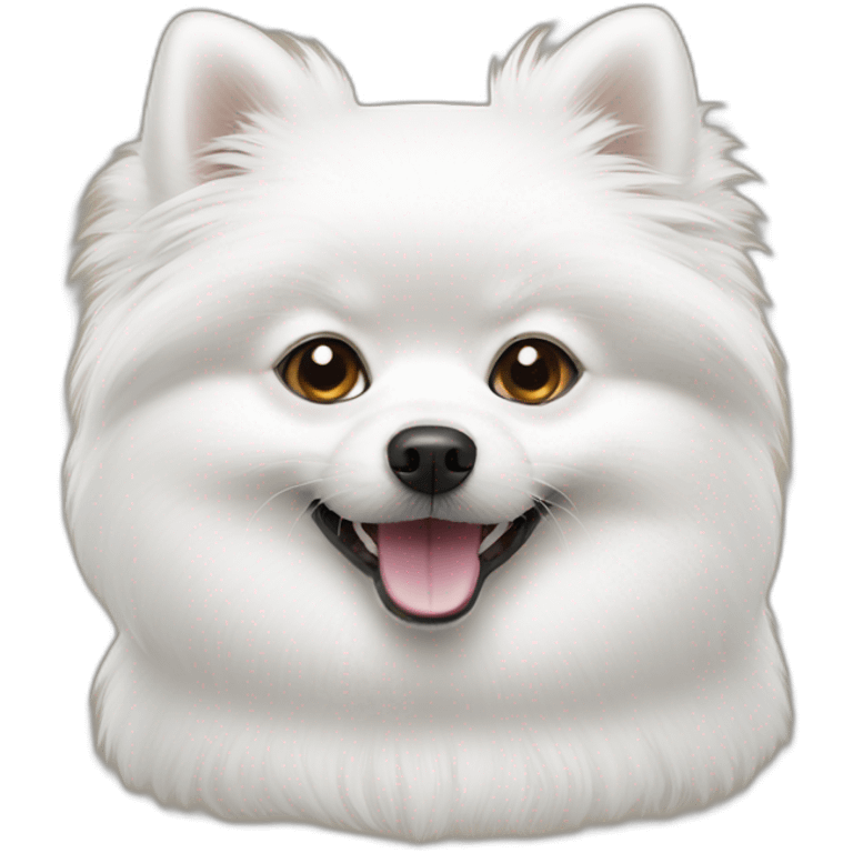 White pomeranian dog emoji