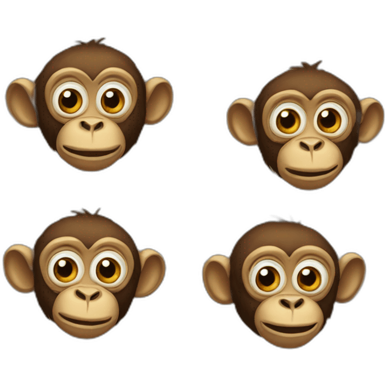 three stupids monkeys emoji