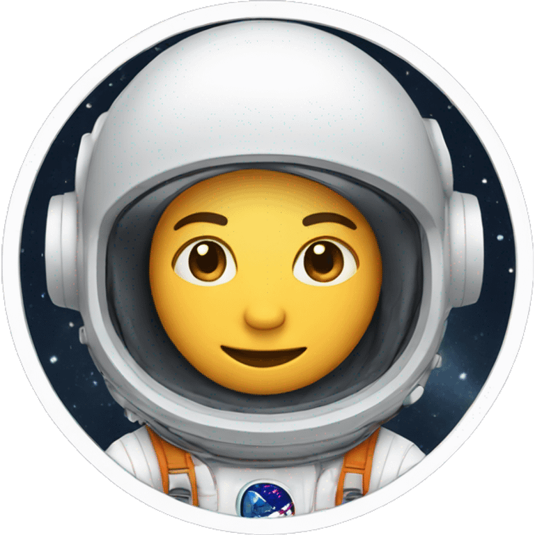 astronaut circle frame emoji