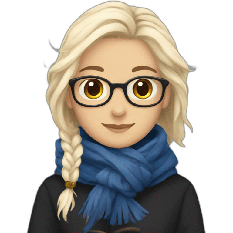 Ravenclaw raven with scarf hogwarts emoji