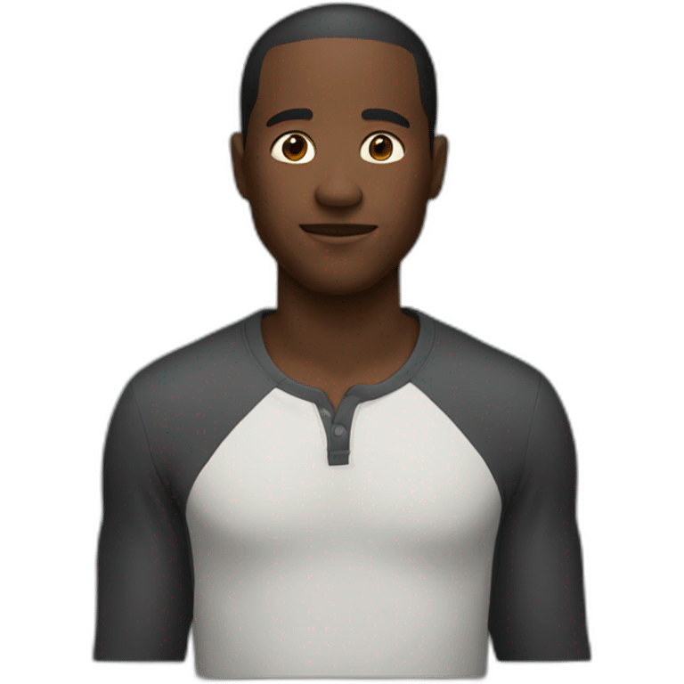 black man with red emoji