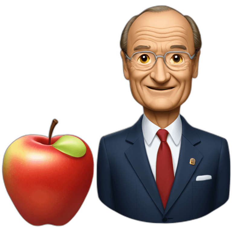 Jacques Chirac with Apple emoji