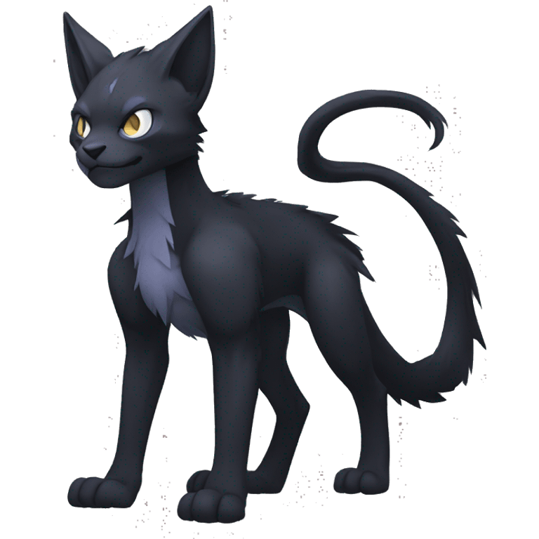 cool edgy dark-themed animal hybrid Fakemon full body emoji