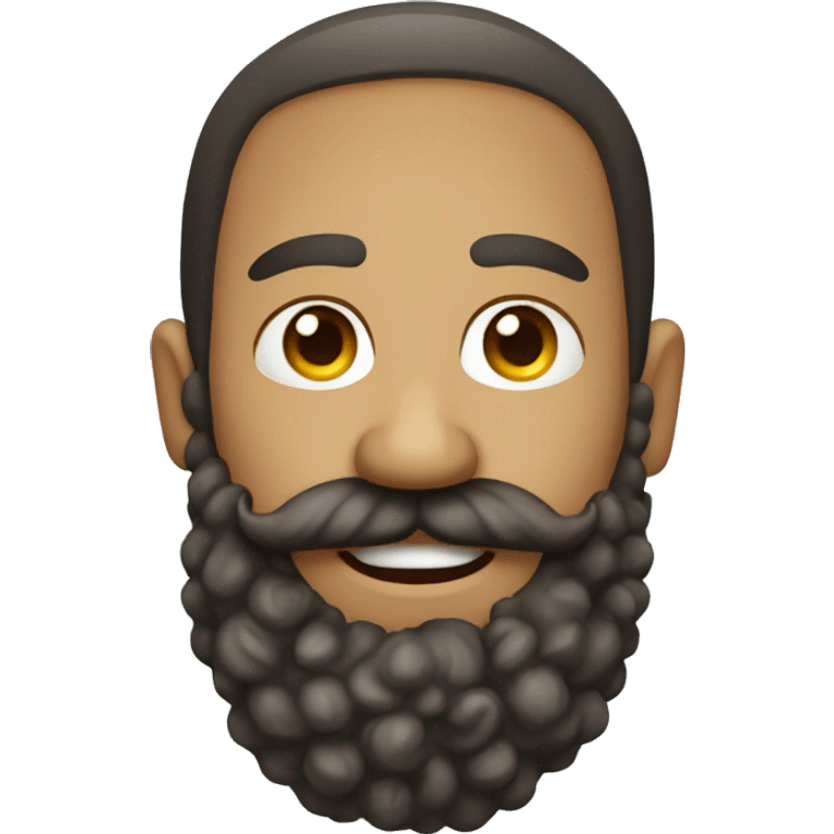 curly mustache beard man emoji