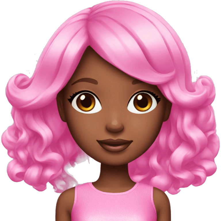 Kawaii black Barbie emoji