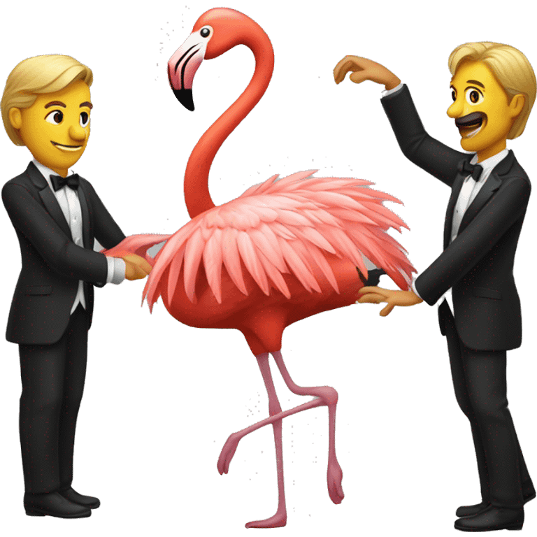 Flamingo flamenco dancing emoji