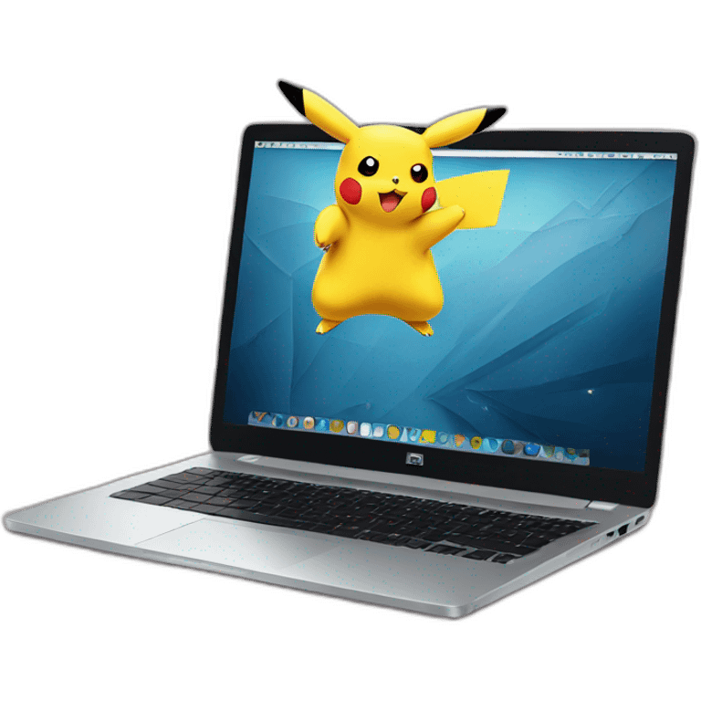 pikachu laptop emoji