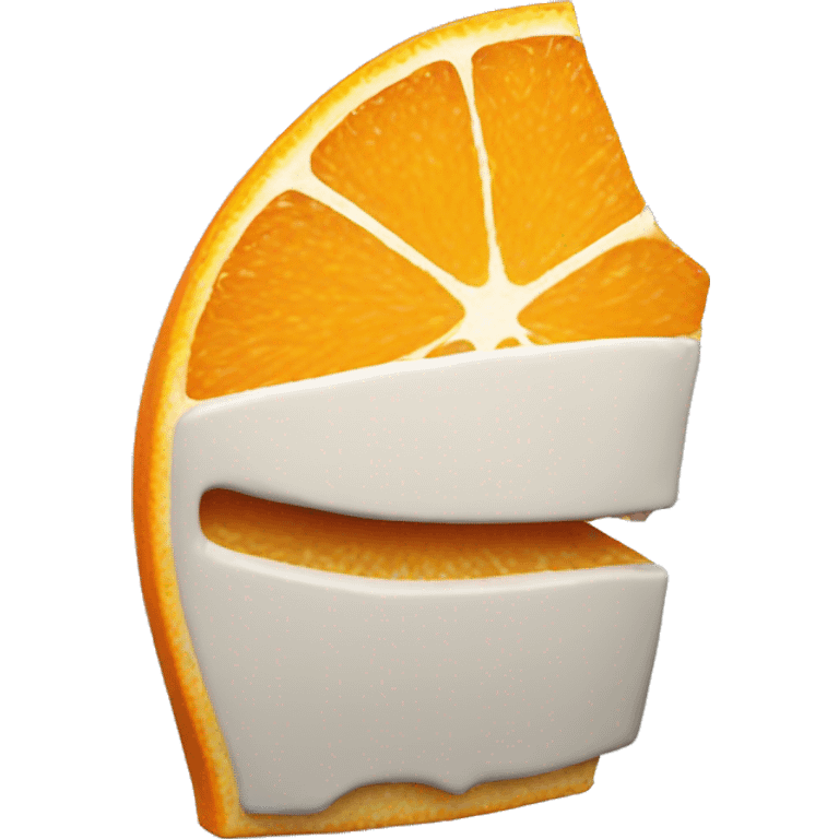 3D Orange slice  emoji