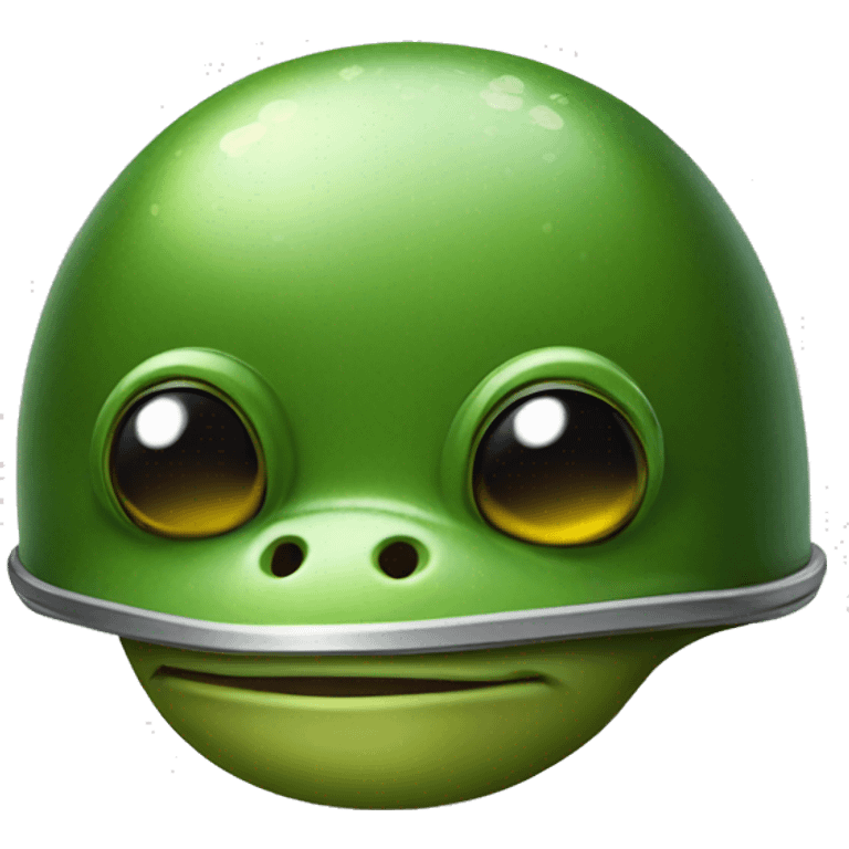 frog waering a helmet emoji