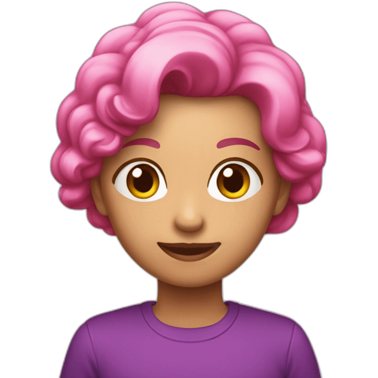 Crisântemo rosa e roxo emoji