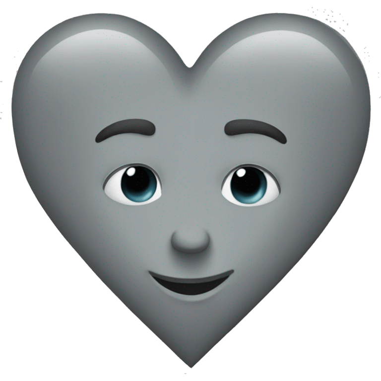 Gray heart emoji