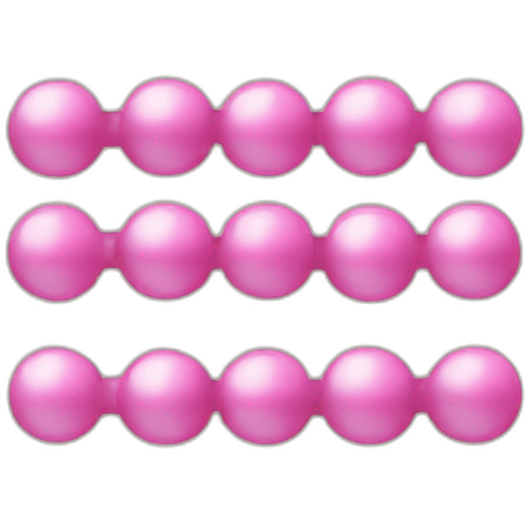 a thread with pink beads emoji