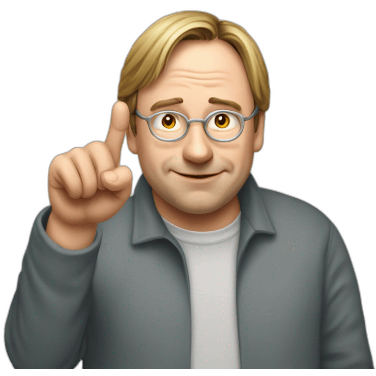 Linus torvalds giving the finger emoji