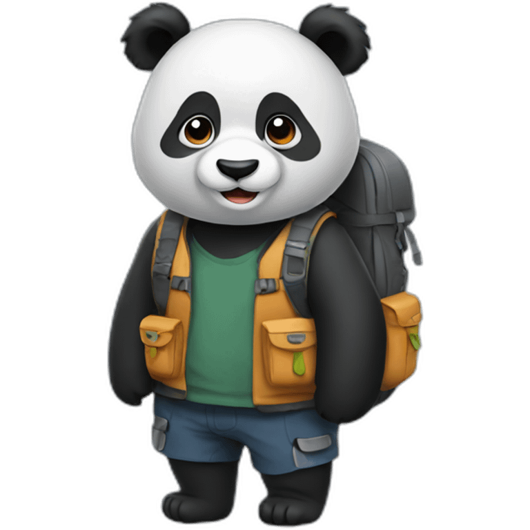 panda wearing a backpack emoji