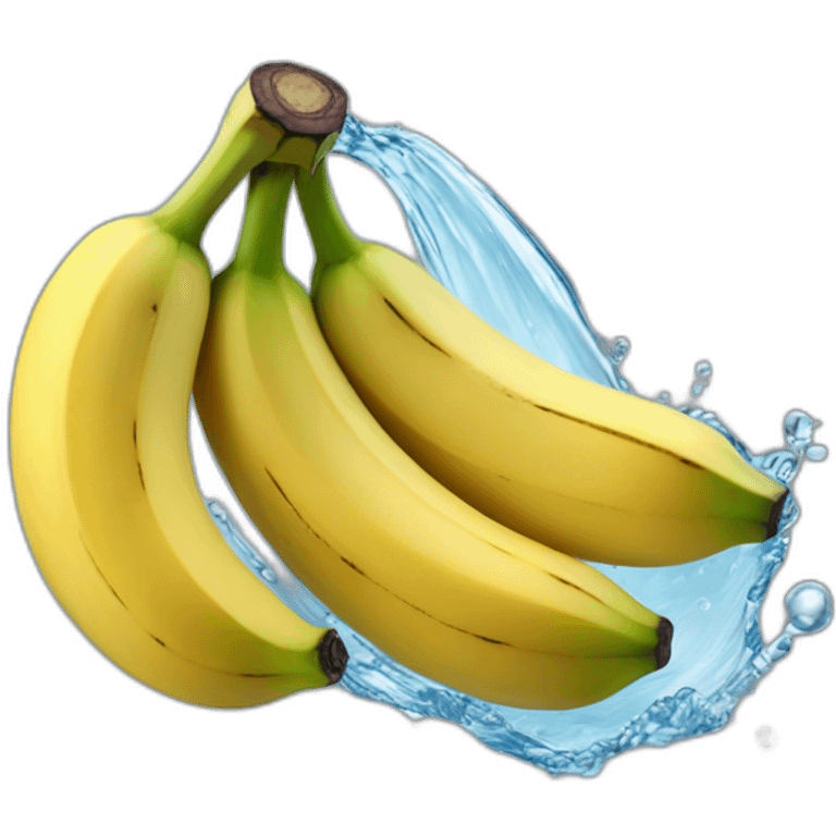 Banane avec de l’eau emoji