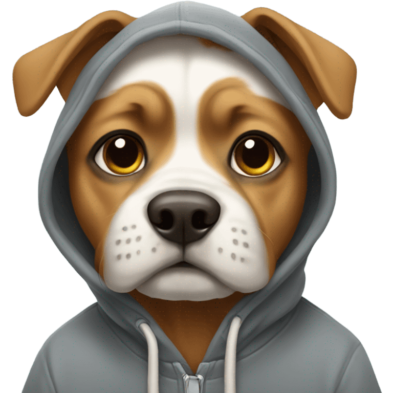 Dog wearing a hoodie  emoji