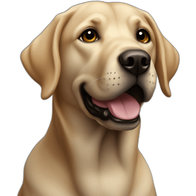 Dog Labrador black emoji